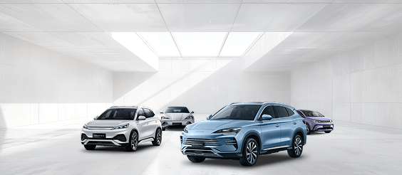 Two BYD EV cars